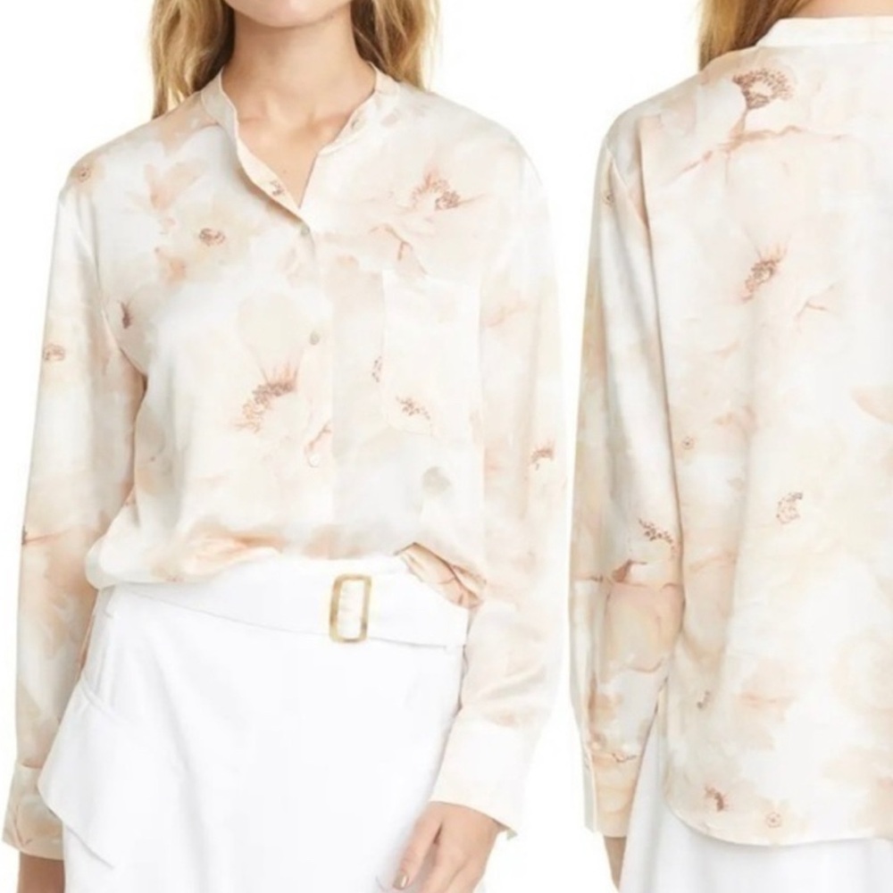 VINCE Floral Cream Women's Top